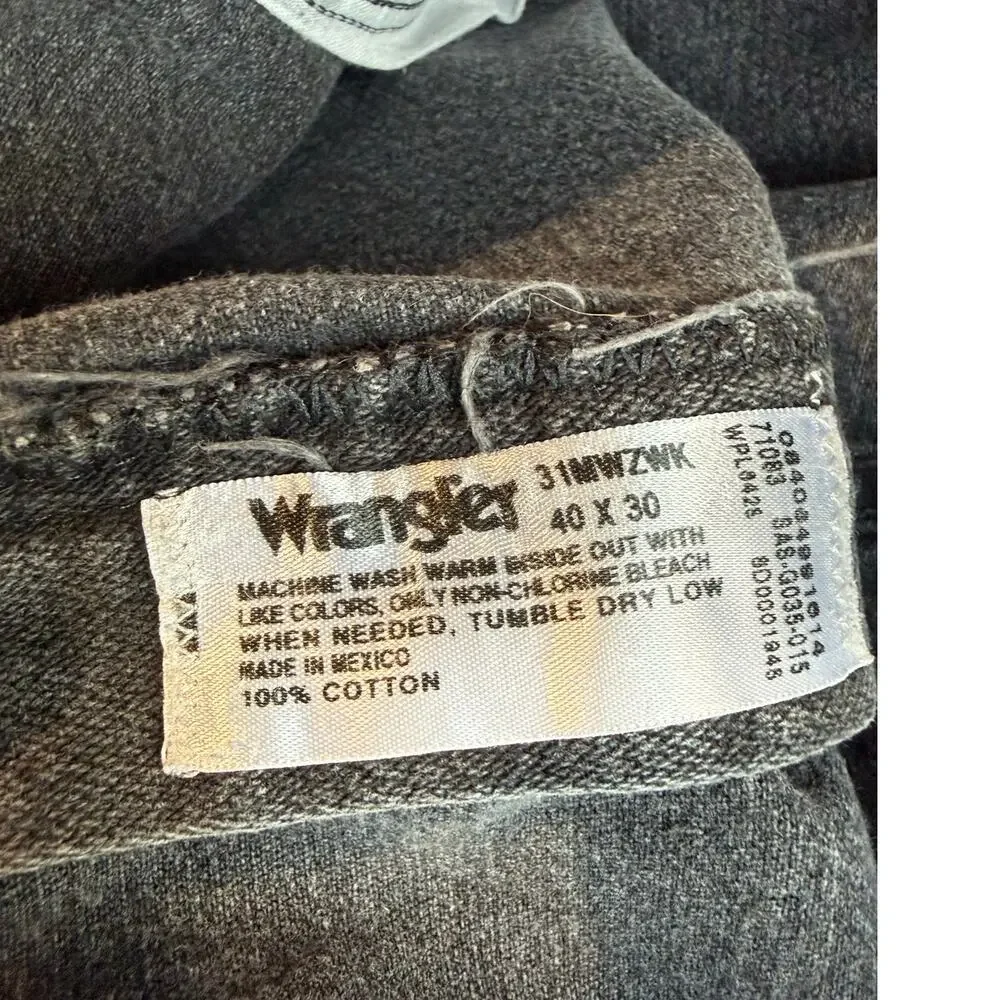 Wrangler 3K Men's Jeans Straight Leg Black Denim Size‎ 40x30